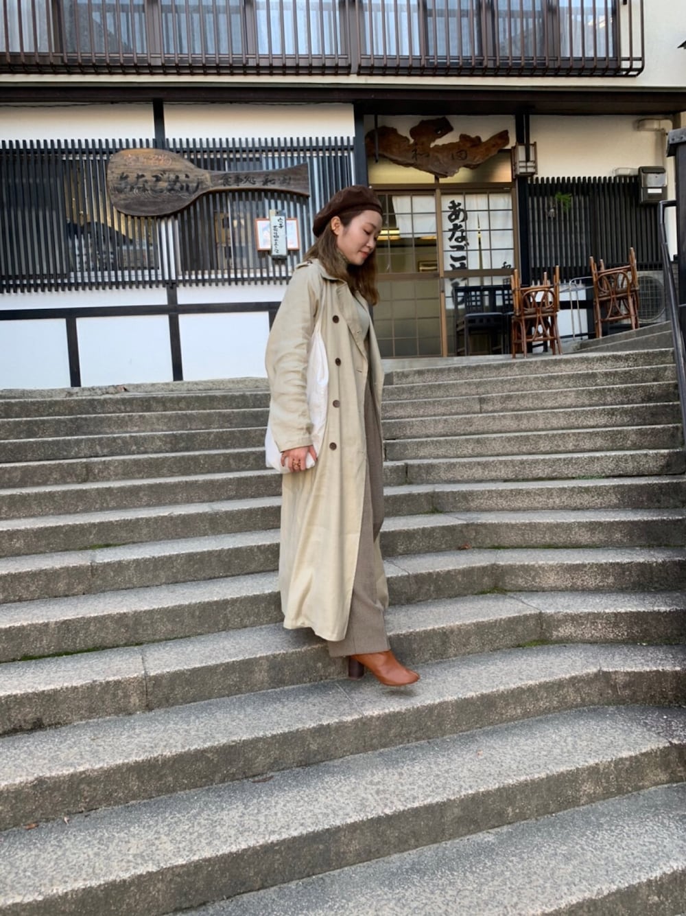 「コーディネート、秋コーデ、低身長、152cm、ピスタチオ、千鳥チェック、トラウザーパンツ、足袋ブーツ、いいね、save、フォローお願いします🤑」｜「TODAYFULのセンタープレスワイドパンツ（その他パンツ、その他）」を使った、aymさん（レディース・152cm）の秋コーディネートの1枚目の写真