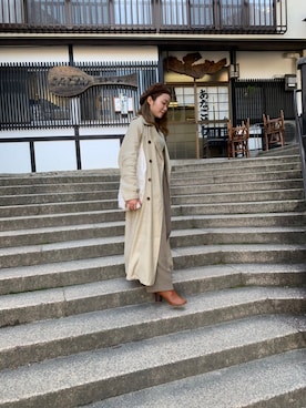 「152cm」｜「アイテム（その他アウター）」を使った、aymさん（レディース・152cm）の秋コーディネート