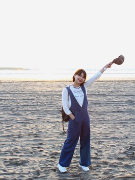 「海」｜「アイテム（その他トップス）」を使った、littlelove さん（レディース・159cm）の冬コーディネート