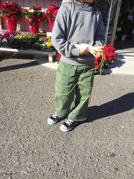 「アイラブCONVERSE」｜cocoroさん（キッズ・100cm）の秋コーディネート