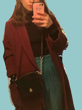 「SLOW（スロウ）のアイテム（パンツ）」を使った、Ruri  Moriさん（レディース・162cm）の冬コーディネート