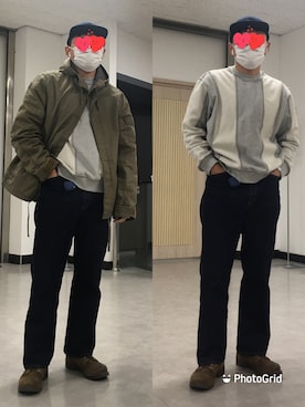 「GAP（ギャップ）のアイテム（ジャケット/アウター、ブラウン系）」を使った、peter jacksonさん（メンズ・171cm）の冬コーディネート