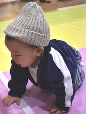 「PUMA（プーマ）のアイテム（その他アウター）」を使った、kota＊さん（キッズ・70cm）の冬コーディネート