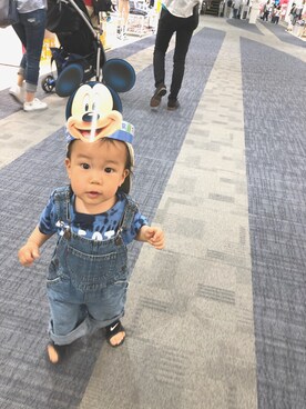 「Levi's（リーバイス）のアイテム（サロペット/オーバーオール）」を使った、kota＊さん（キッズ・80cm）の春コーディネート