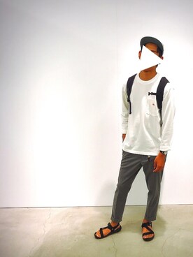 「SEVENDAYS=SUNDAY（セブンデイズサンデイ）のアイテム（キャップ）」を使った、ヨコヤマダイキさん（メンズ・170cm）の秋コーディネート