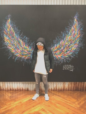 「MAR（メーア）のアイテム」を使った、pok&kさん（メンズ・165cm）の冬コーディネート