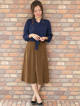 「ボウタイ」｜PREFERIR_webさん（レディース・160cm）の秋コーディネート