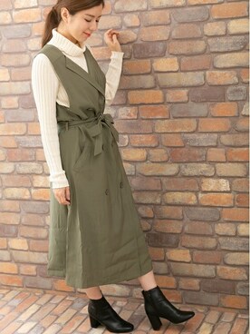「おとなコーデ」｜「アイテム（ジャンパースカート）」を使った、PREFERIR_webさん（レディース・160cm）の夏コーディネート
