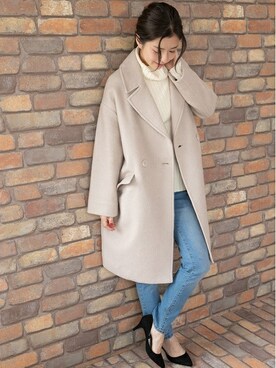 「チェスターコート キャメル」｜PREFERIR_webさん（レディース・160cm）の秋コーディネート