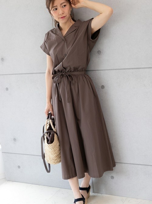 【美品】JOURNAL STANDARDフレンチスリーブ ロングシャツワンピース 美品】JOURNAL STANDARDフレンチスリーブ ロングシャツ