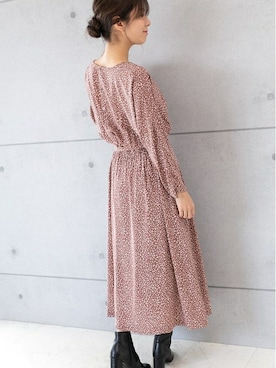 「レオパードワンピース」｜PREFERIR_webさん（レディース・160cm）の冬コーディネート