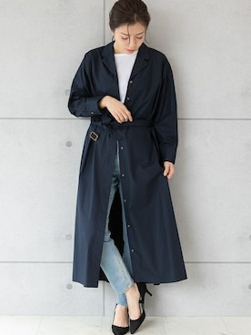 「コートワンピ」｜PREFERIR_webさん（レディース・160cm）の冬コーディネート