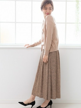 「ダルメシアン柄スカート」｜PREFERIR_webさん（レディース・160cm）の冬コーディネート