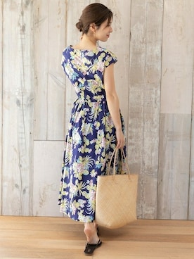 ワンピース ドレスを使った トロピカル柄 の人気ファッションコーディネート Wear