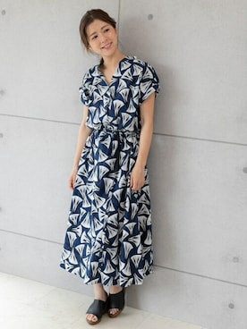 「ZOZOでしか買えない」｜「アイテム（シャツワンピース）」を使った、PREFERIR_webさん（レディース・160cm）の夏コーディネート