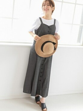 「キャミソールワンピ」｜PREFERIR_webさん（レディース・160cm）の夏コーディネート