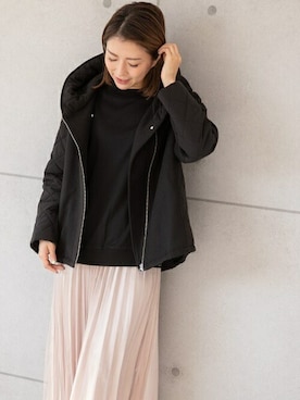 「ショートダウン」｜「アイテム（その他アウター）」を使った、PREFERIR_webさん（レディース・160cm）の秋コーディネート