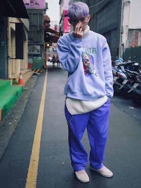 「Simplicite（サンプリシテ）のアイテム（トップス）」を使った、GigaLiuさん（メンズ・173cm）の冬コーディネート