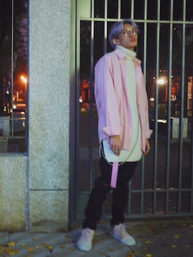 「Simplicite（サンプリシテ）のアイテム（トップス）」を使った、GigaLiuさん（メンズ・173cm）の冬コーディネート