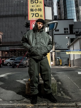 「M65」｜GigaLiuさん（メンズ・173cm）の冬コーディネート