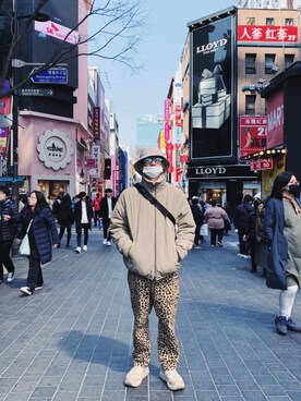 「LIFUL MINIMAL GARMENTS.（ライフルミニマルガーメンツ）のアイテム（帽子）」を使った、GigaLiuさん（メンズ・173cm）の春コーディネート