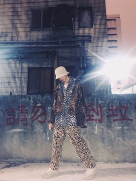 「LIFUL MINIMAL GARMENTS.（ライフルミニマルガーメンツ）のアイテム（帽子）」を使った、GigaLiuさん（メンズ・173cm）の春コーディネート