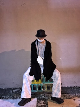 「REMIX（リミックス）のアイテム」を使った、GigaLiuさん（メンズ・173cm）の秋コーディネート