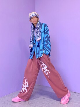 「MARTINE ROSE（マーティンローズ）のアイテム（スニーカー）」を使った、GigaLiuさん（メンズ・173cm）の秋コーディネート
