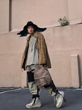 「ROTHCO（ロスコ）のアイテム（ダッフルコート）」を使った、GigaLiuさん（メンズ・173cm）の秋コーディネート