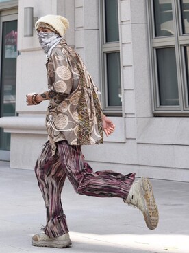 「PINKO BURANDOのアイテム（シャツ/ブラウス、その他）」を使った、GigaLiuさん（メンズ・173cm）の冬コーディネート