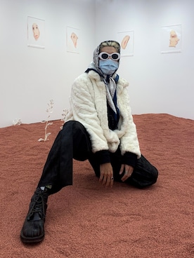 「eclectic（エクレクティク）のアイテム（チノパンツ、ブラック系）」を使った、GigaLiuさん（メンズ・173cm）の冬コーディネート