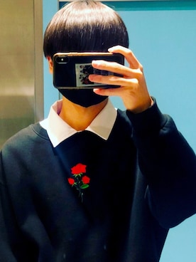 「ADRER（アドラー）のADRER バラシシュウビッグスウェット（スウェット）」を使った、まさきさん（メンズ・167cm）の冬コーディネート