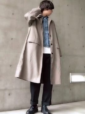 「2018マイベストコーデ」｜「アイテム（スラックス）」を使った、i君さん（メンズ・180cm）の冬コーディネート