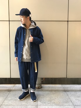 「Johnbull Private labo（ジョンブルプライベートラボ）のアイテム（デニムジャケット）」を使った、SOUさん（メンズ・171cm）の秋コーディネート
