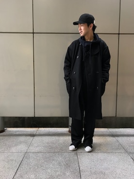 「ノーカラー」｜「アイテム（帽子）」を使った、SOUさん（メンズ・171cm）の秋コーディネート