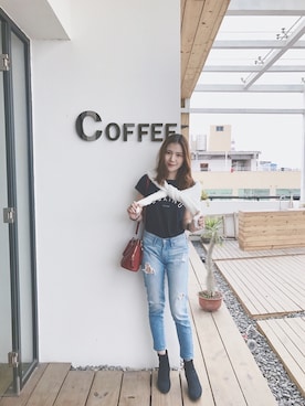 「travel」｜「アイテム（ブーティ）」を使った、HaloJackieさん（レディース・163cm）の冬コーディネート