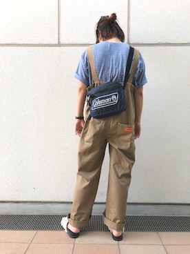 「w closet」｜「アイテム（オールインワン・サロペット）」を使った、mariaさん（レディース・166cm）の夏コーディネート