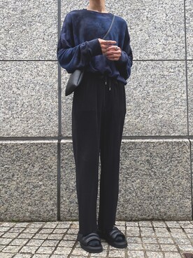 「instagramフォローお願いします」｜「アイテム（スウェット）」を使った、Ruitoさん（メンズ・173cm）の夏コーディネート