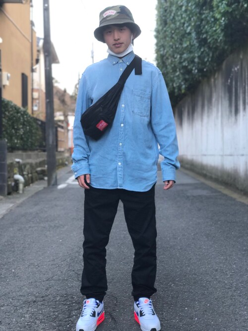 搭配h&m衬衫(蓝色系)的男性时尚穿搭总览