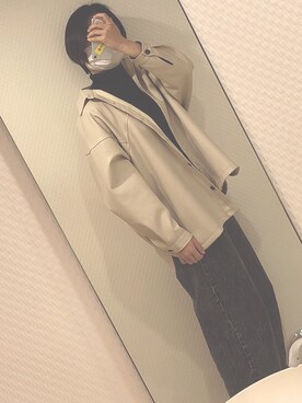 「Right-on（ライトオン）のアイテム（その他アウター）」を使った、Kaaeeさん（レディース・164cm）の春コーディネート