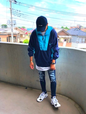 「アイテム（ナイロンジャケット）」を使った、🌟bull-otto🌟さん（メンズ・183cm・30代）の夏コーディネート
