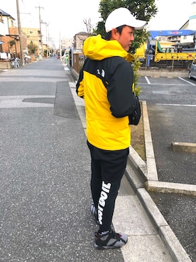 「エアジョーダン」｜「アイテム（マウンテンパーカー）」を使った、🌟bull-otto🌟さん（メンズ・183cm）の冬コーディネート