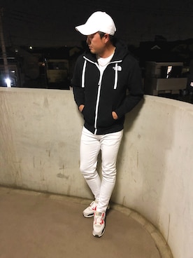 「THE NORTH FACE（ザノースフェイス）のREARVIEW FULLZIP HOODIE（パーカー）」を使った、🌟bull-otto🌟さん（メンズ・183cm）の春コーディネート