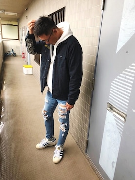 「ATMOSPHERE（アトモスフィア）のアイテム」を使った、🌟bull-otto🌟さん（メンズ・183cm）の秋コーディネート