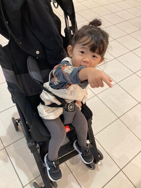 「ZARA（ザラ）のアイテム（サロペット/オーバーオール）」を使った、kanoさん（キッズ・80cm）の秋コーディネート