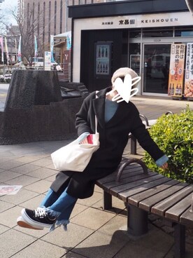 「179/WG（イチナナキュウダブルジー）のアイテム（ハンチング/ベレー帽）」を使った、ゆきぺっさん（レディース・155cm）の春コーディネート