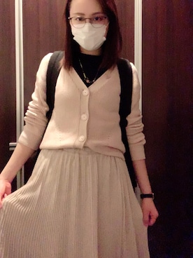 「Daniel Wellington（ダニエルウェリントン）の販売終了クラシックペティット アッシュフィールド32mm（アナログ腕時計）」を使った、くなくなさん（レディース・163cm）の春コーディネート