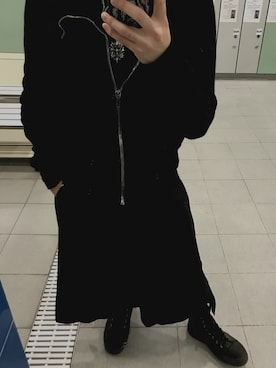 「DRKSHDW by RICK OWENS（ダークシャドウ バイ リックオウエンス）のアイテム（ジャケット/アウター）」を使った、ykmさん（メンズ・175cm）の冬コーディネート