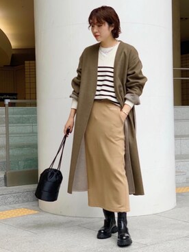「green label relaxing（グリーンレーベルリラクシング）のアイテム（その他アウター）」を使った、tobiyama_mさん（レディース・167cm）の秋コーディネート
