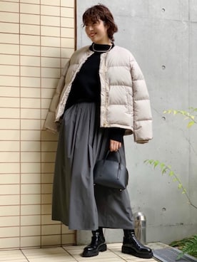 「green label relaxing（グリーンレーベルリラクシング）の[ ハミルトン ] HAMILTON SC カタアゼ ボトルネック プルオーバー ニット（ニット/セーター）」を使った、tobiyama_mさん（レディース・167cm）の冬コーディネート